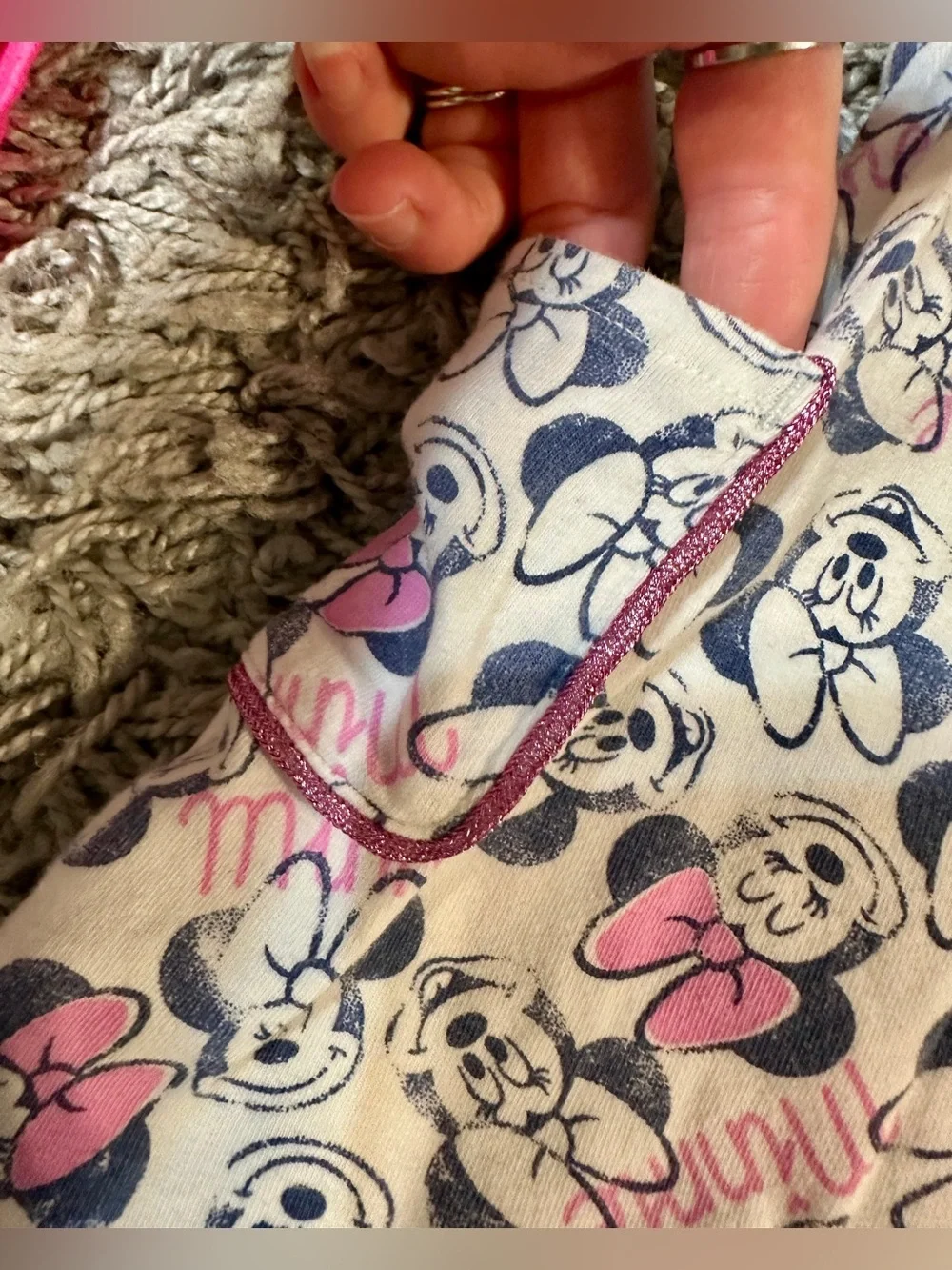 Disney Minnie Mouse Pink and White Short Sleeve Pajama Dresses